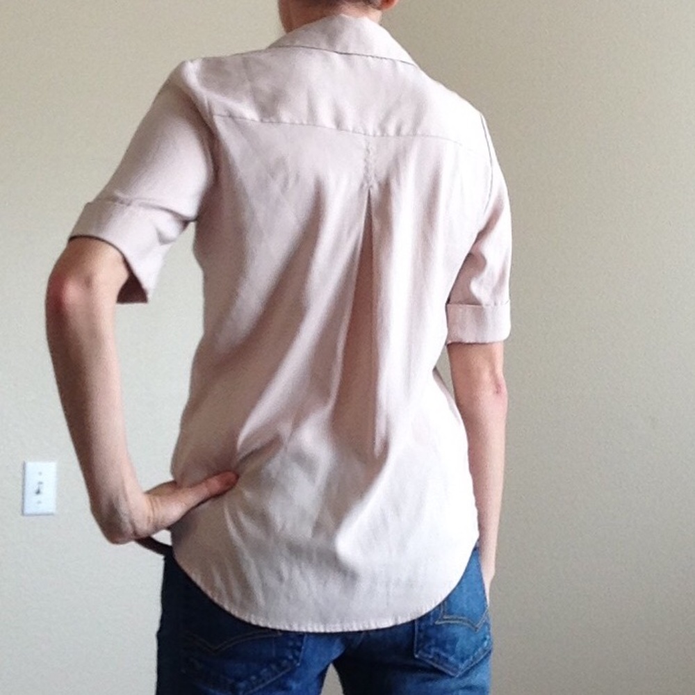 EXPRESS button down blush blouse S - Picture 5 of 6